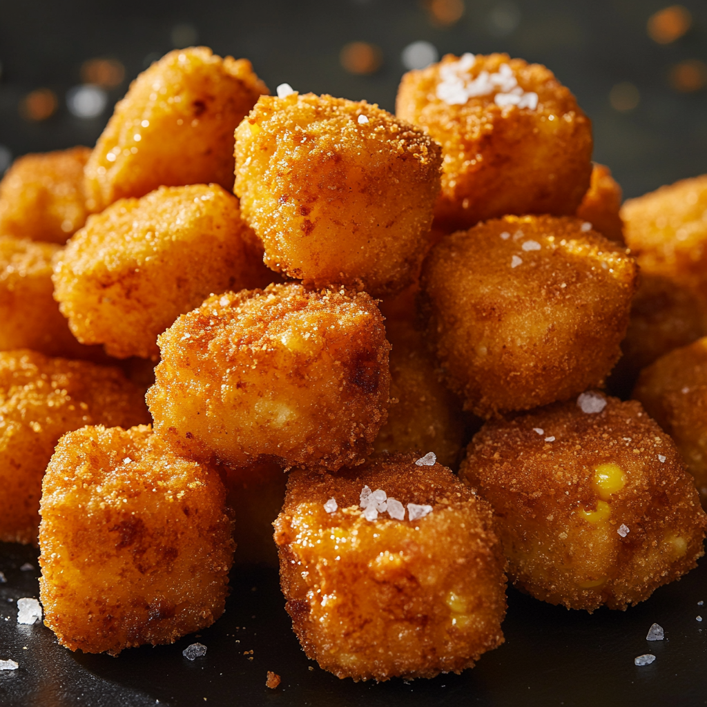 Discover the joy of crispy corn nuggets, your go-to snack for a delicious, bite-sized treat that's perfect for any occasion. Indulge now!